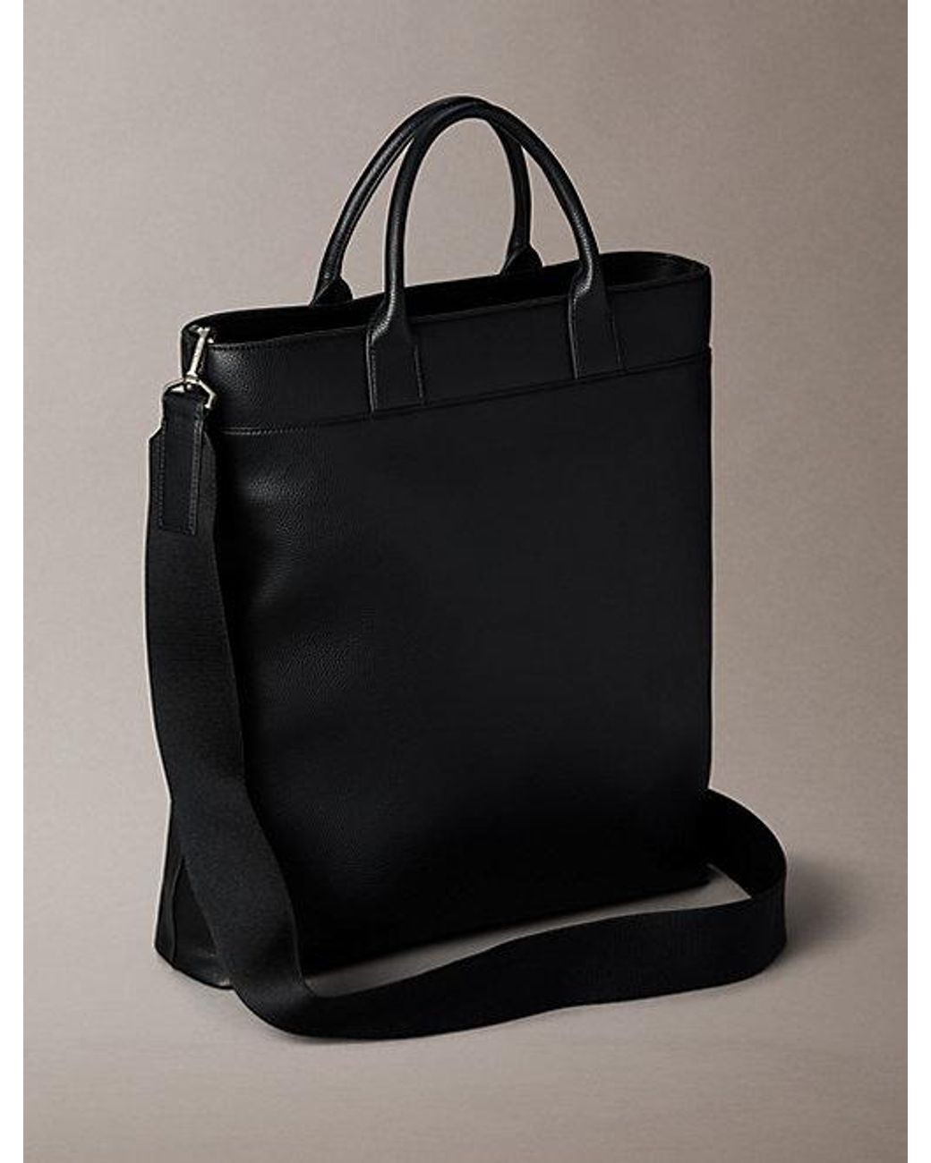 Calvin Klein Black Raised Logo Tote Bag for men