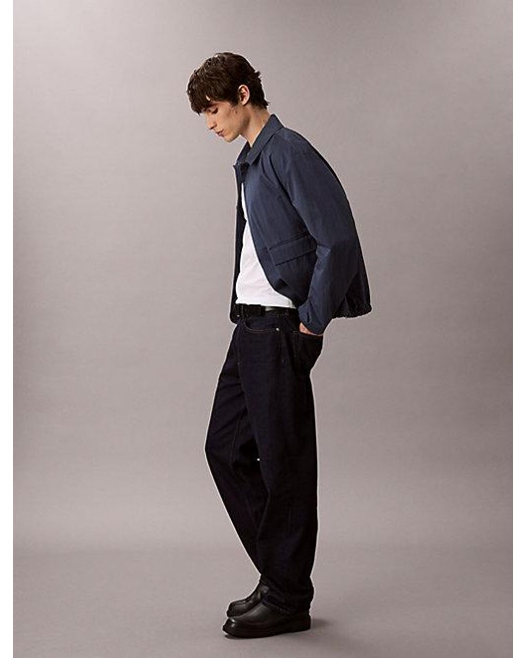 Calvin Klein Blue Technical Twill Blouson Jacket for men