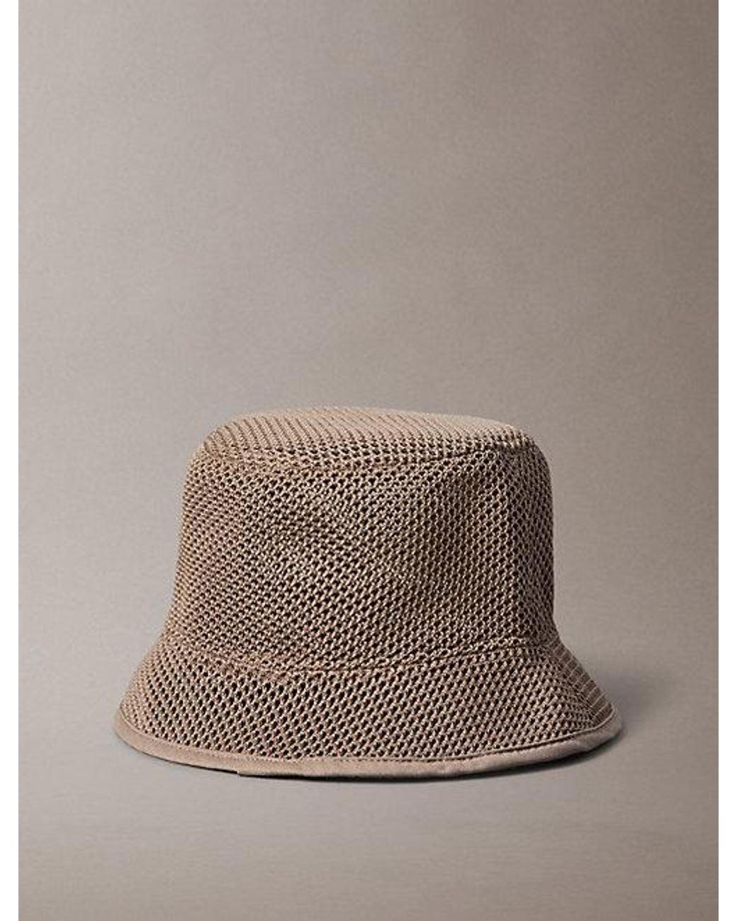 Calvin Klein Brown Mesh Emblem Logo Bucket Hat