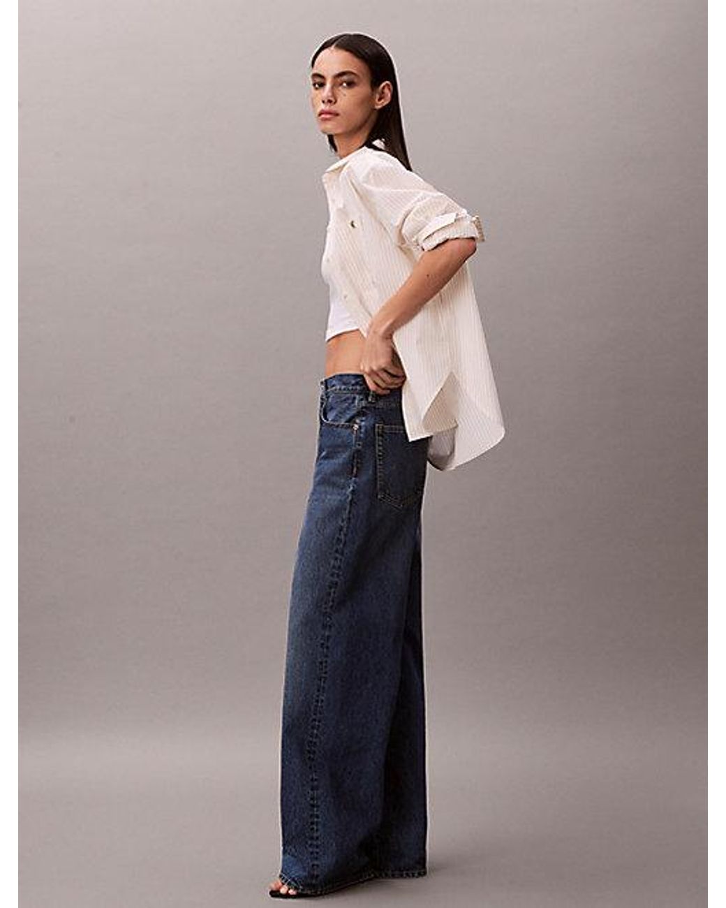 Calvin Klein Blue Jeans Wide Leg Jeans
