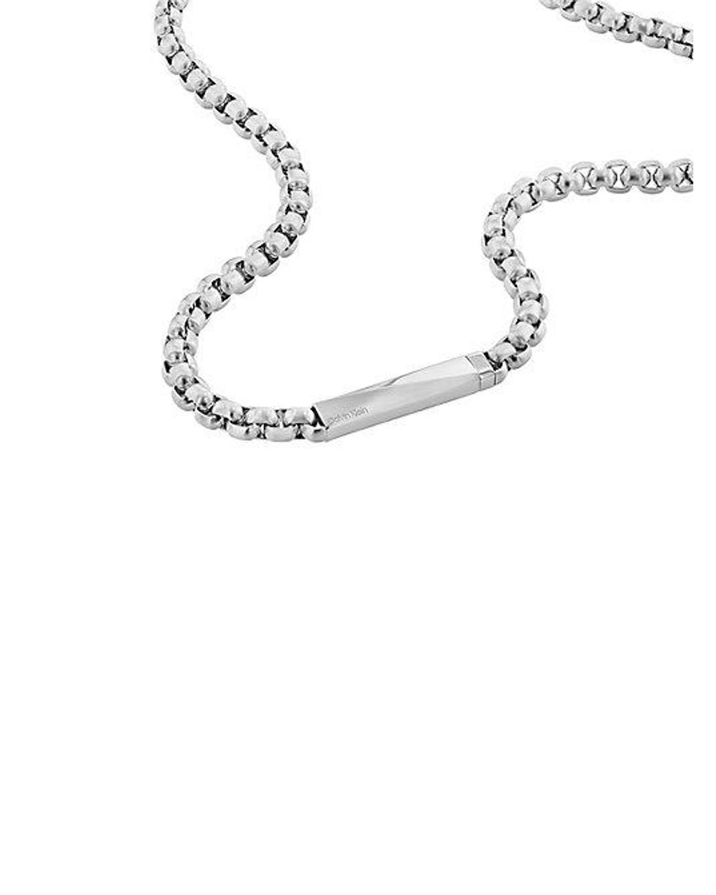 Calvin Klein Metallic Bold Cable Chain Necklace Iconic Id for men