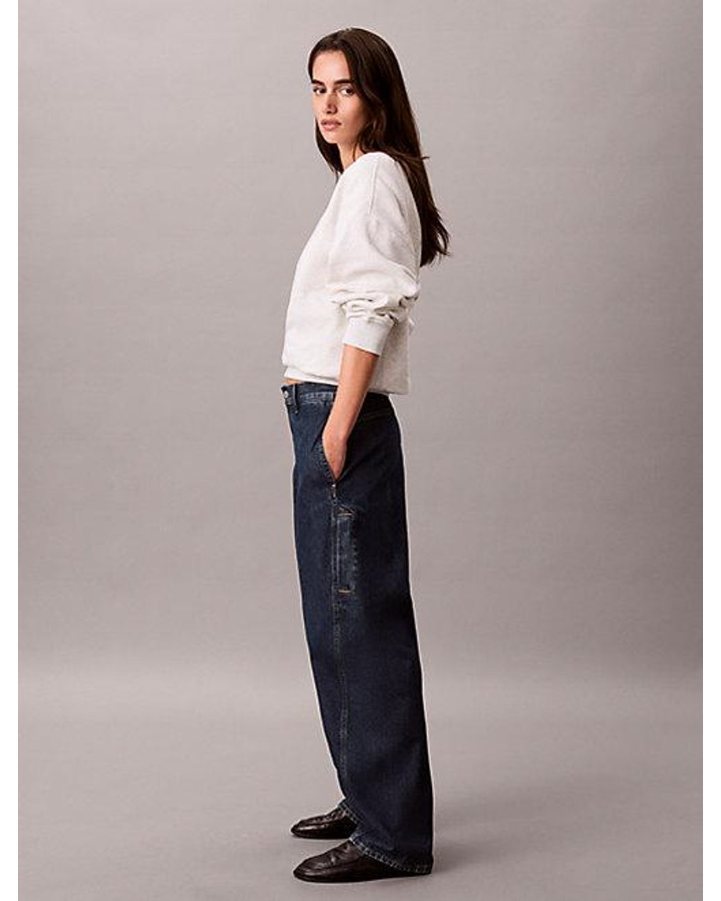 Calvin Klein Blue Jeans Relaxed Cargo Barrel Jeans
