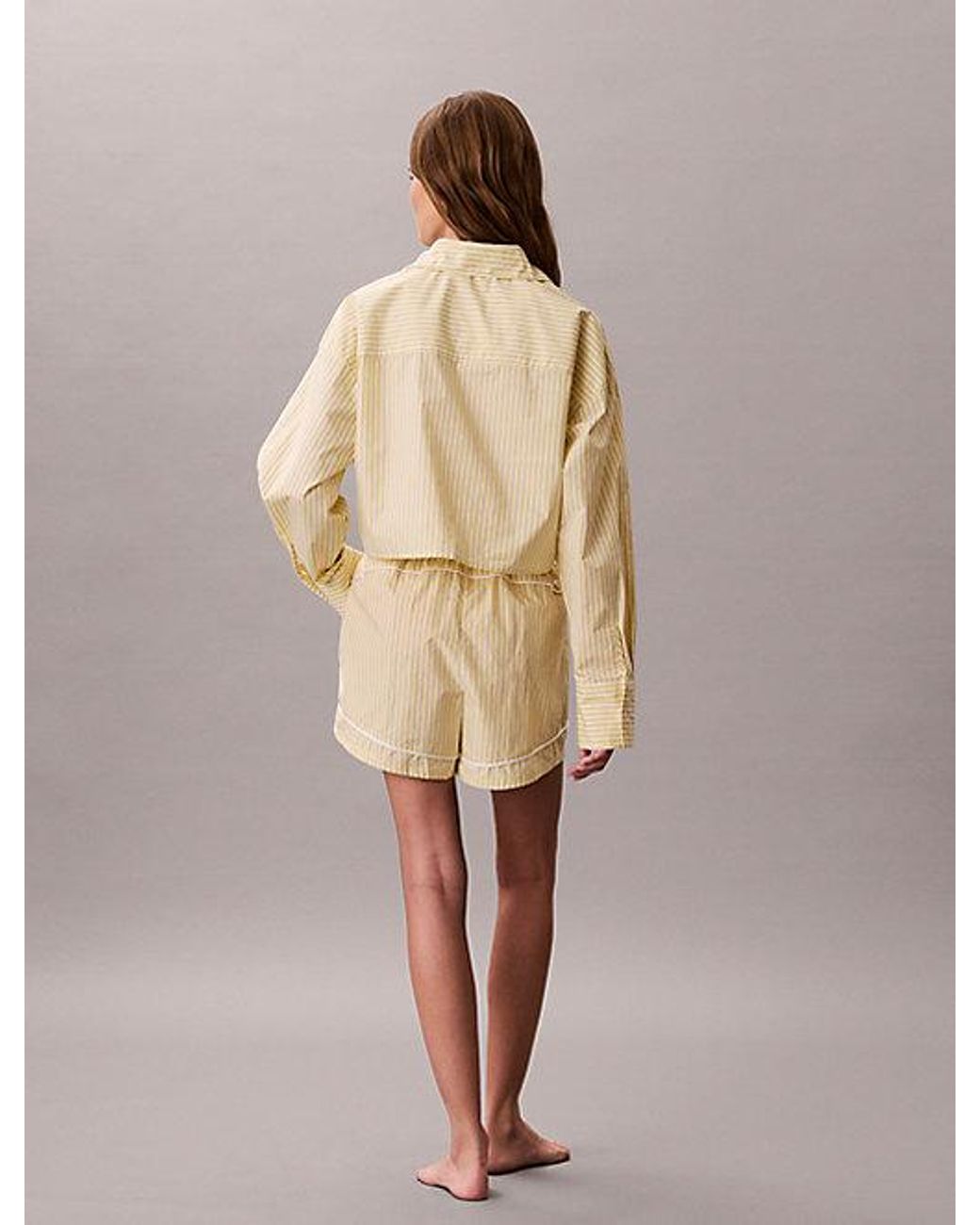 Calvin Klein Natural Pyjama Shorts Icon Cotton Poplin
