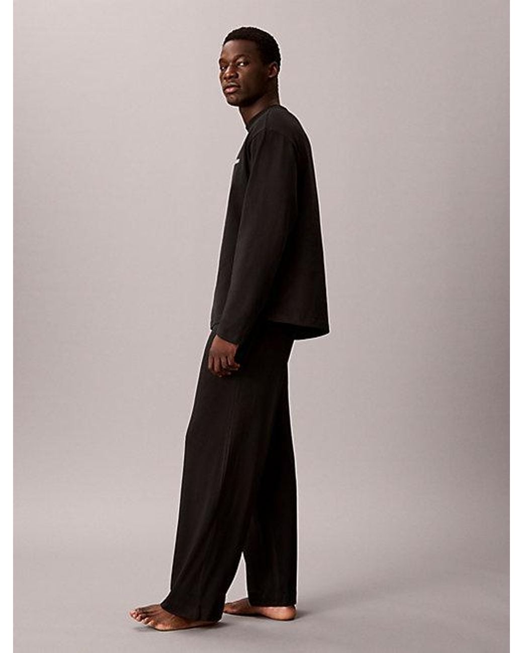 Calvin Klein Black Pyjama Top Heritage Cotton for men