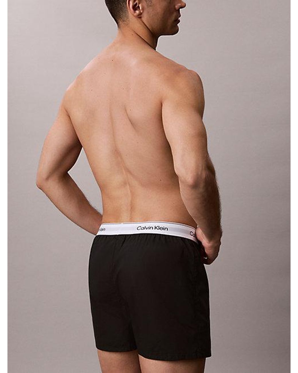 Calvin Klein Blue 3 Pack Slim Boxers Icon Cotton Stretch for men