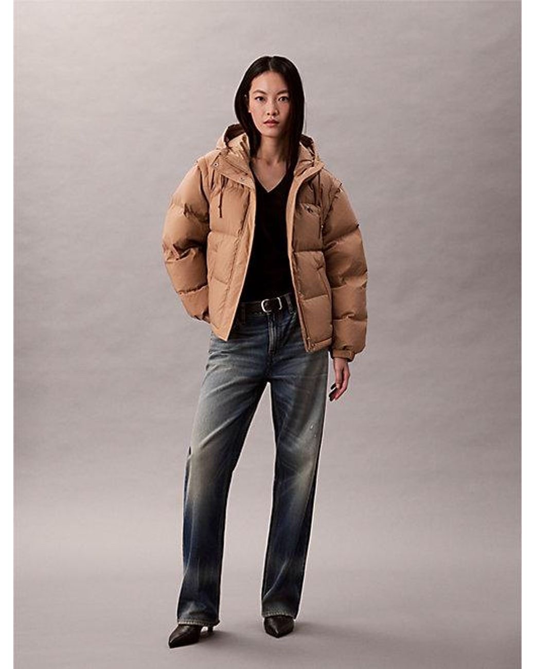 Calvin Klein 2-In-1 Donspufferjack in het Natural