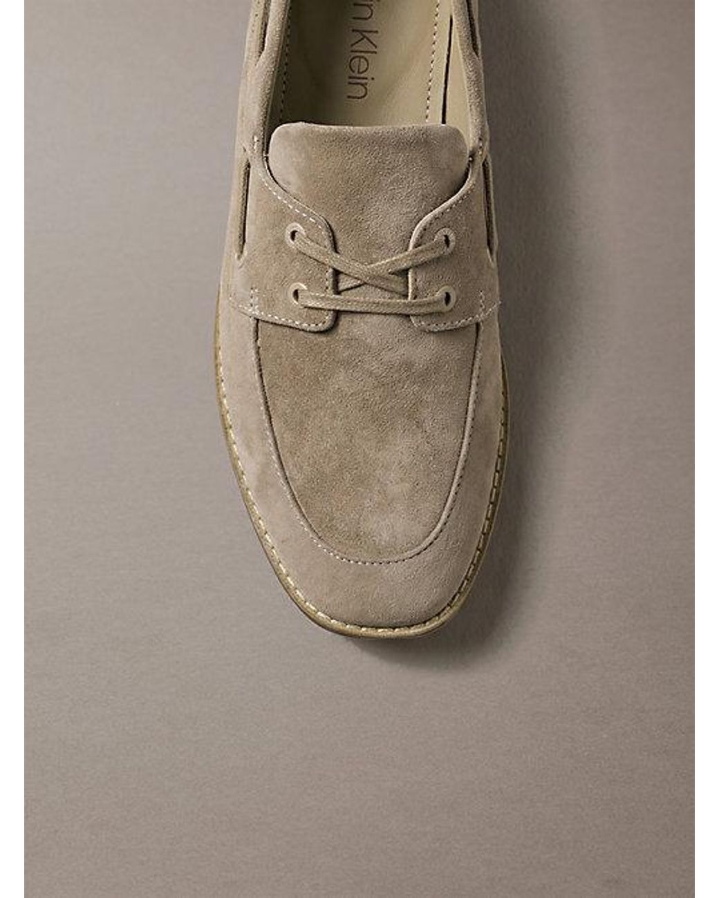 Calvin Klein Gray Bootsschuhe Aus Wildleder