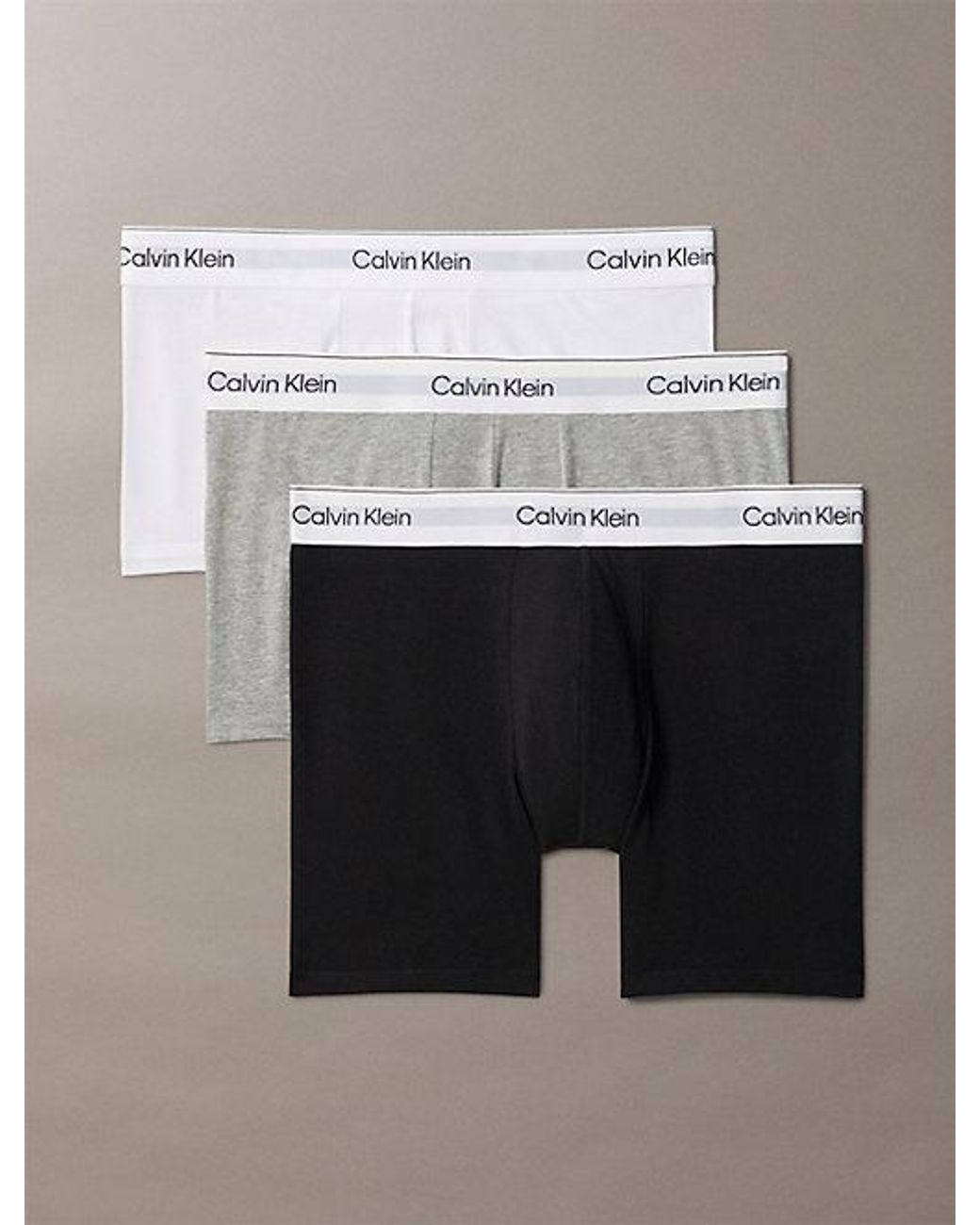 Calvin Klein White 3 Pack Boxer Briefs for men