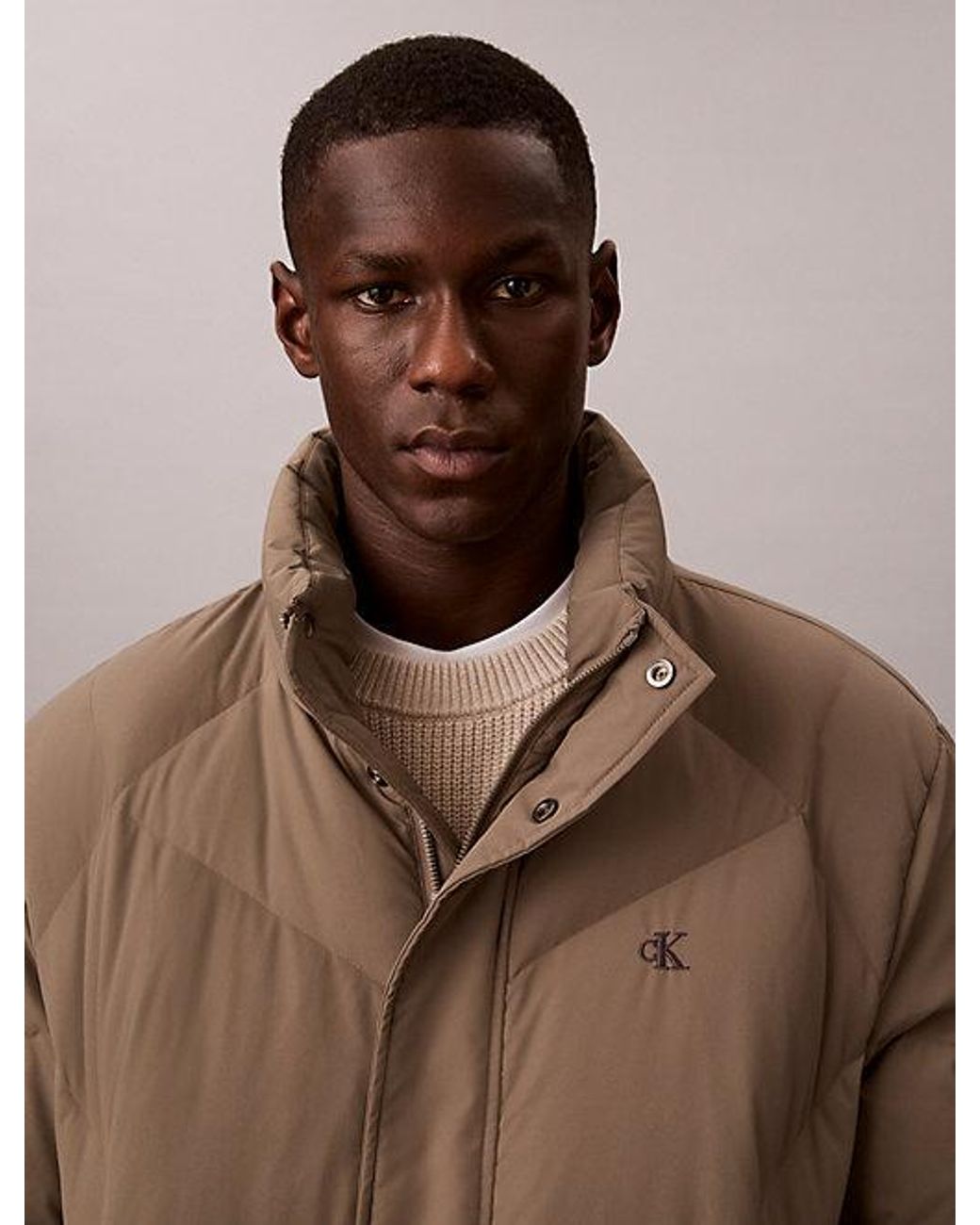 Calvin Klein Natural Jeans Relaxed Quilted Down Puffer Jacket for men