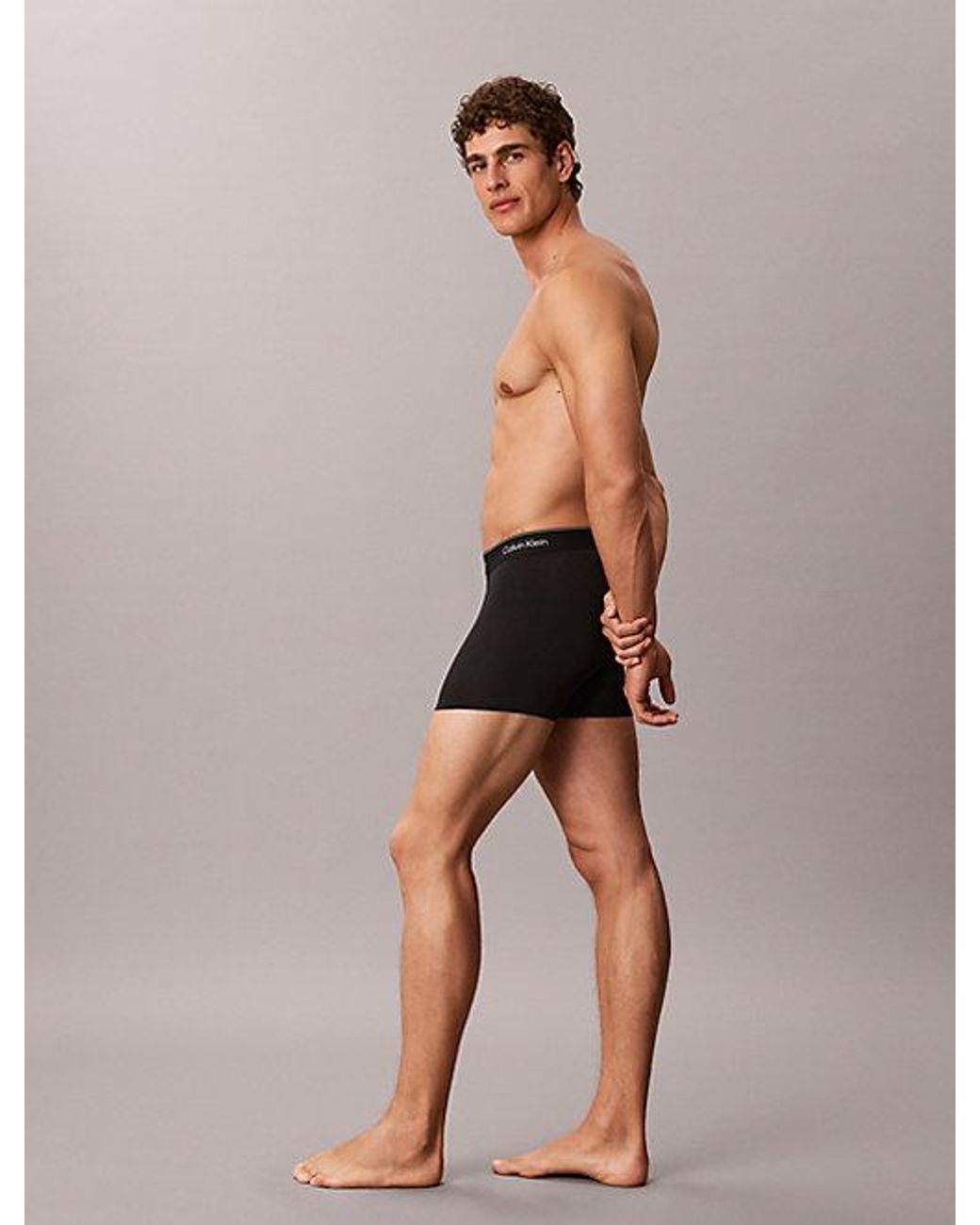 Calvin Klein Black 5 Pack Relaxed Trunks Icon Cotton Stretch for men