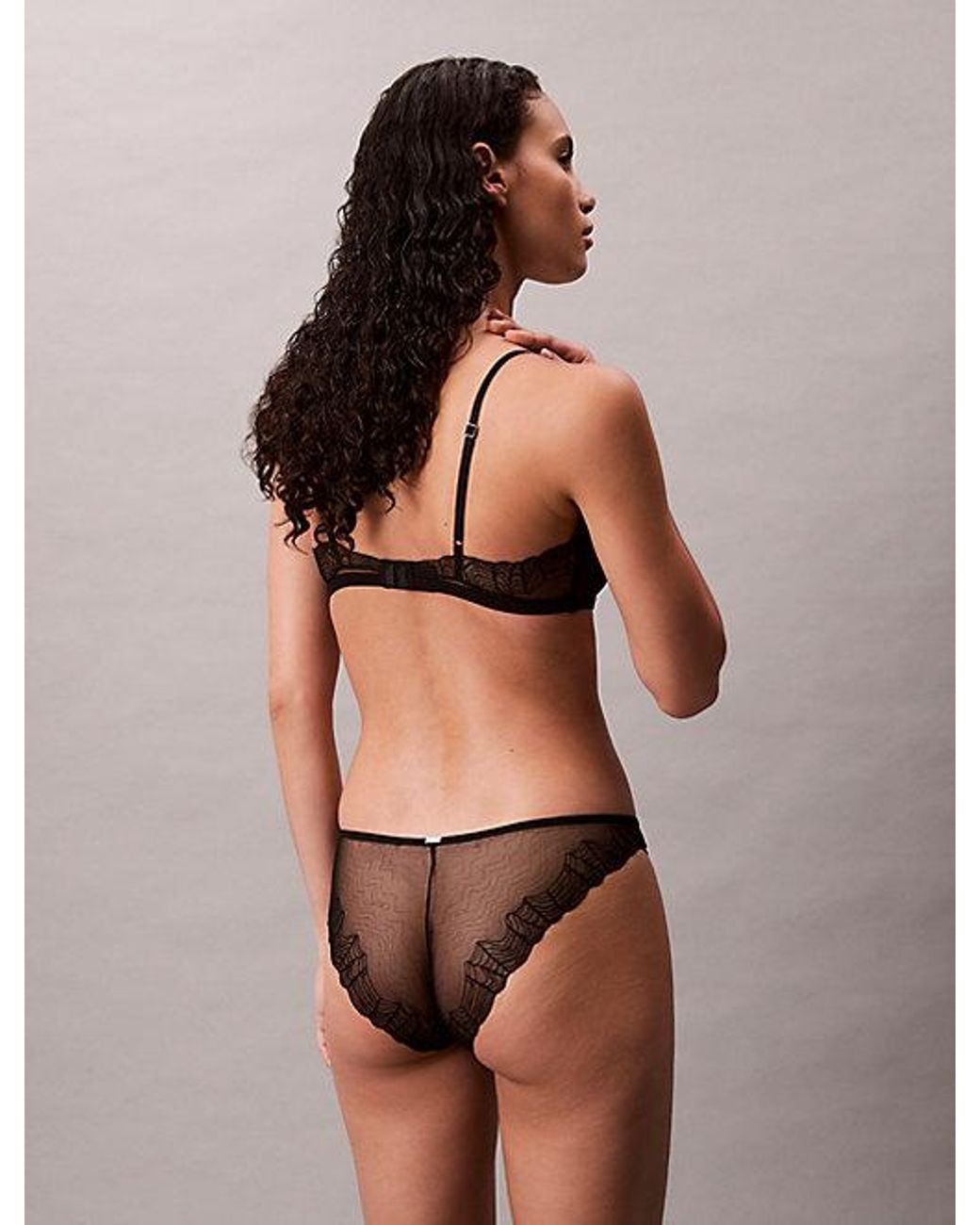 Calvin Klein Ongevoerde Balconette Bh in het Black