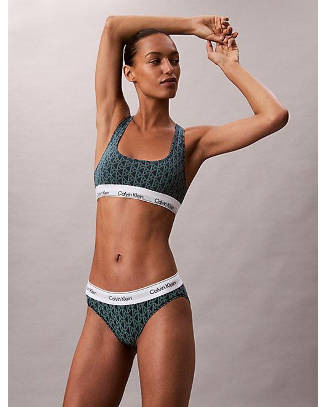 Calvin Klein Ongevoerde Bralette in het Brown