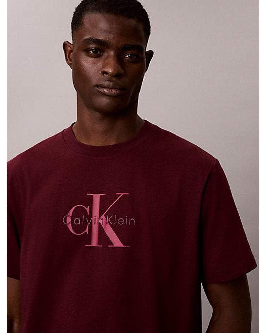 Calvin Klein Red Jeans Monologo T-Shirt for men