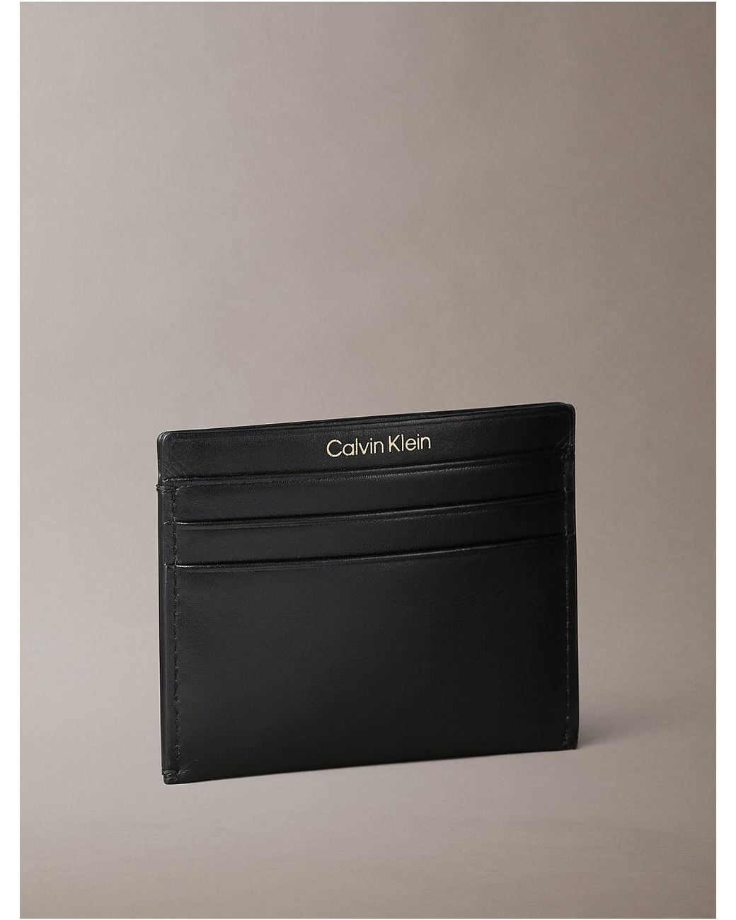 Calvin Klein Monogram Hardware Card Case + Key Fob Set in Black | Lyst