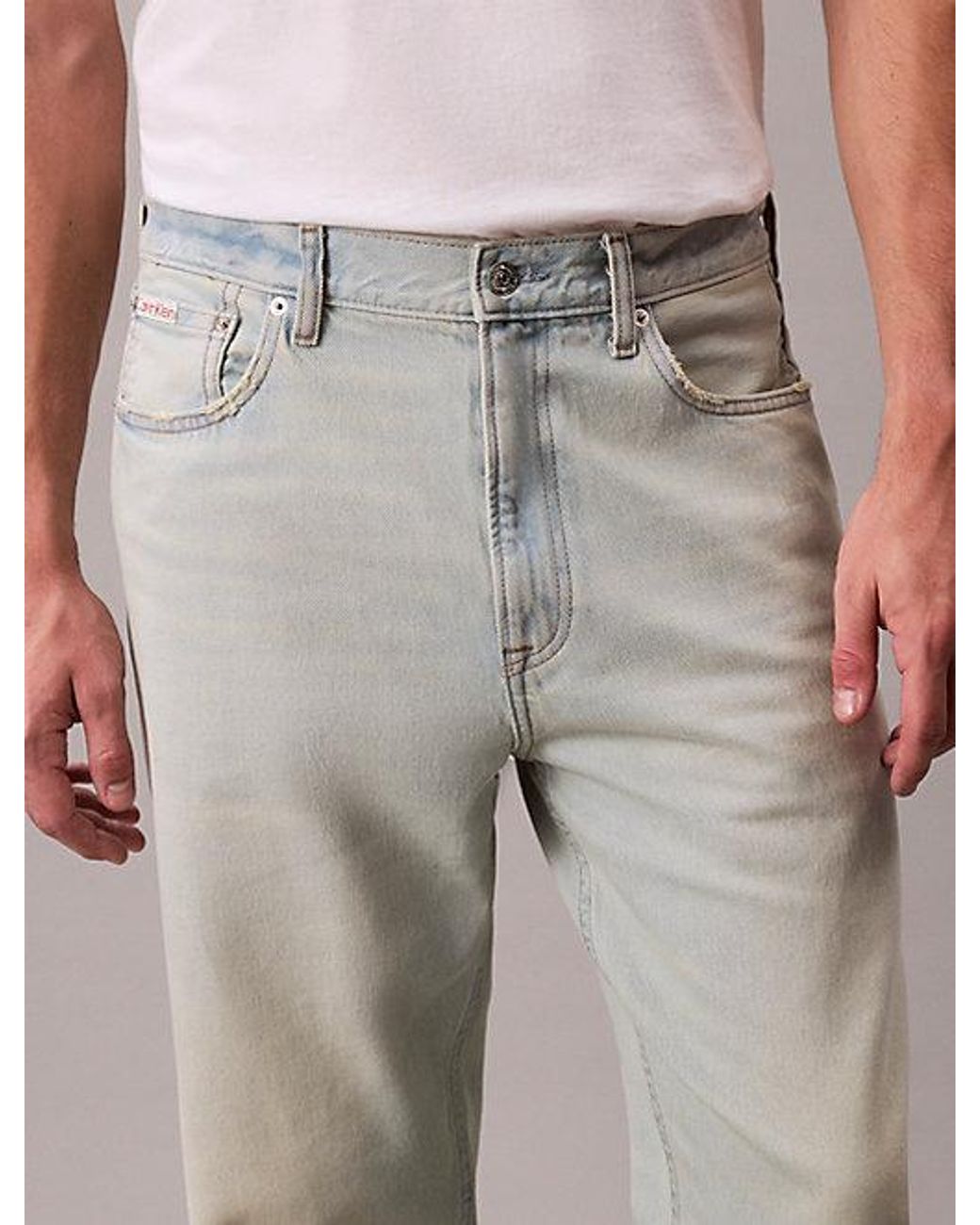 Calvin Klein Gray 90S Taper Fit Jeans for men