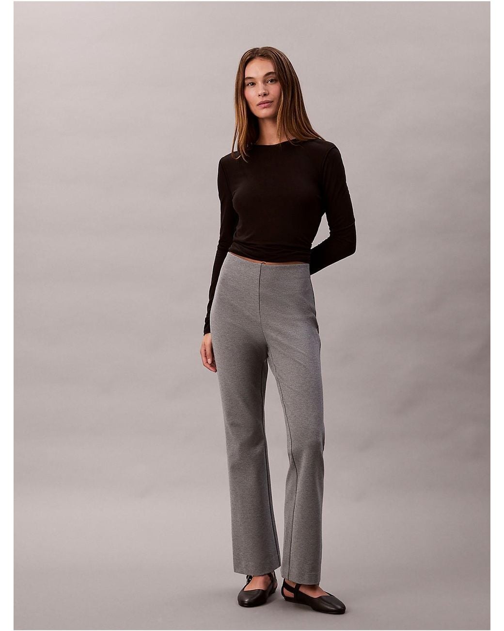 Calvin Klein Multicolor Ponte Slim Flared Pants