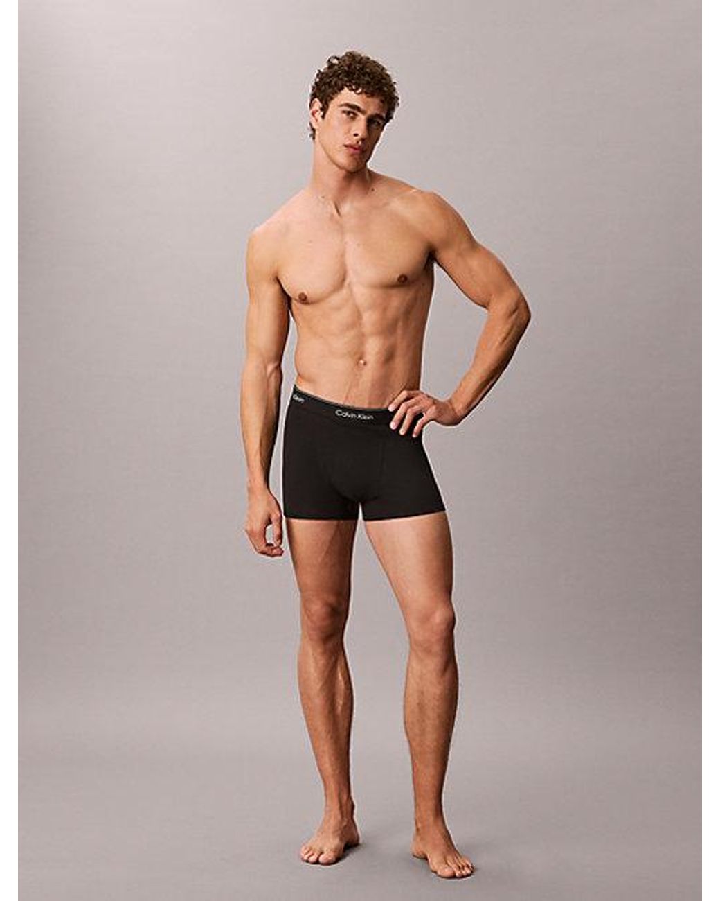 Calvin Klein Black 5 Pack Relaxed Trunks Icon Cotton Stretch for men