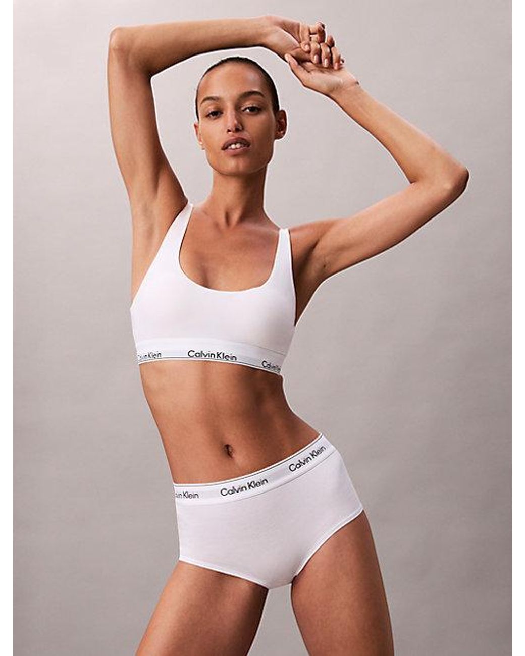 Calvin Klein White Icon Cotton Modal Boyshort