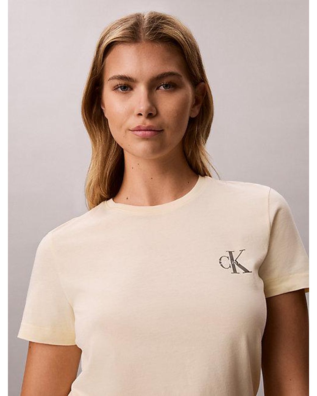 Calvin Klein White 2 Pack Cotton Monogram T-Shirts