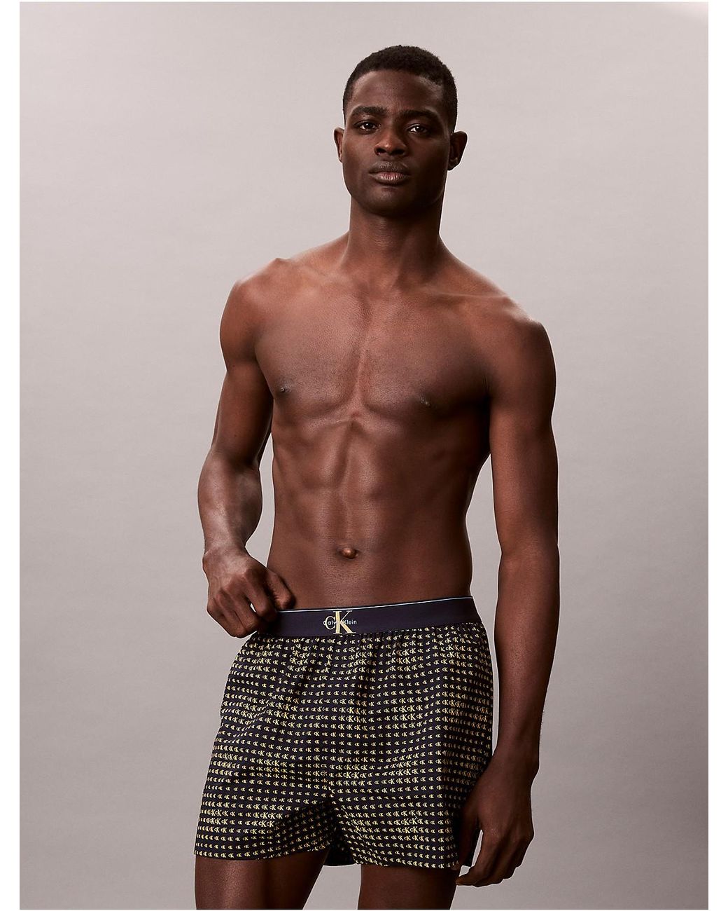 Calvin Klein Brown Monogram Logo Slim Boxer for men
