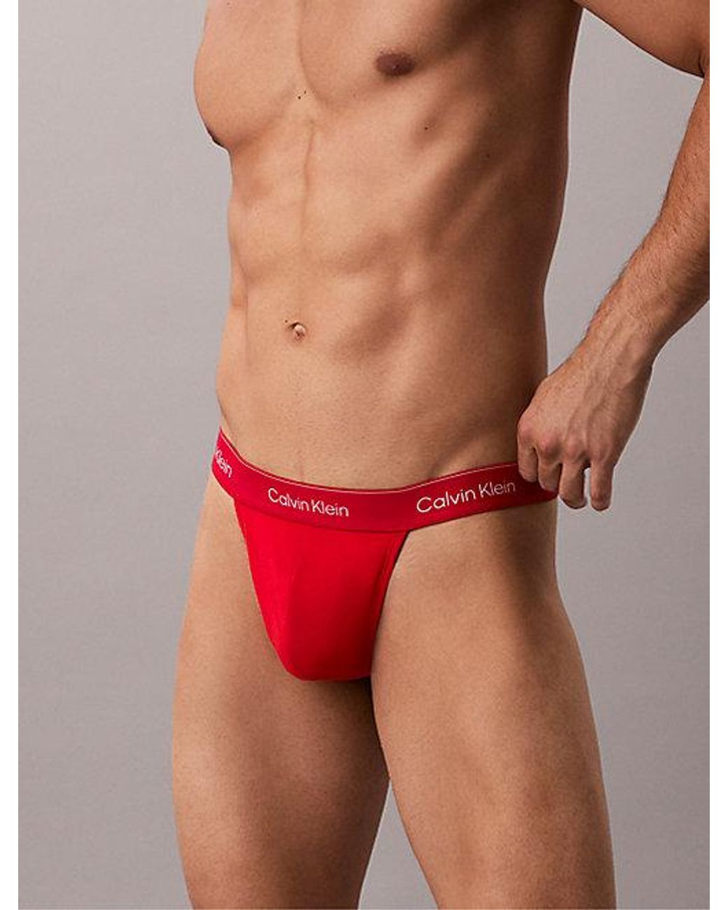 Calvin Klein 3-Pack Strings in het Gray voor heren