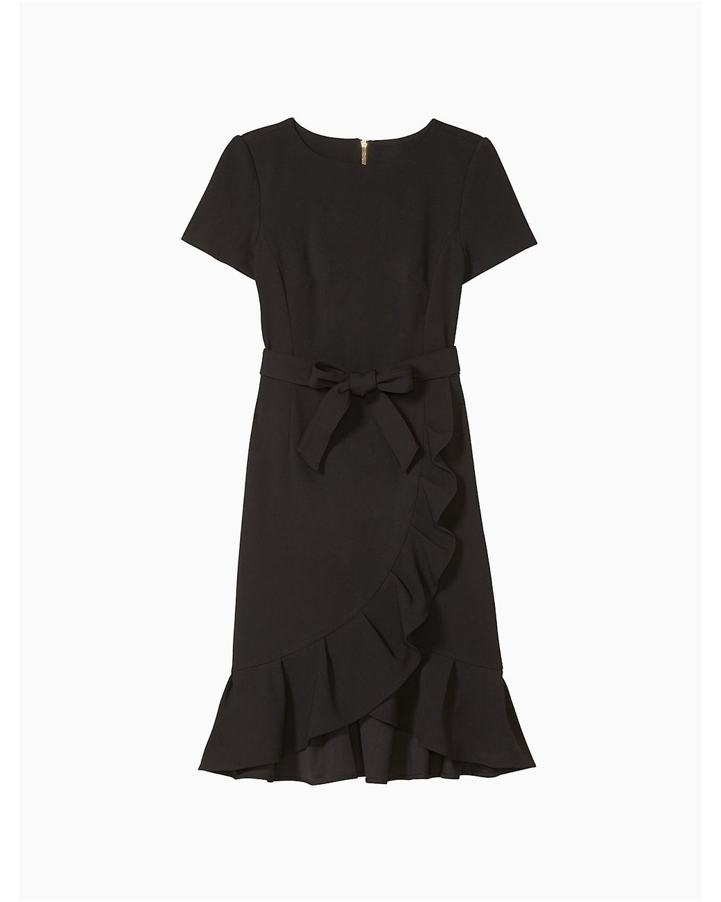 calvin klein women's ruffle hem belted dress