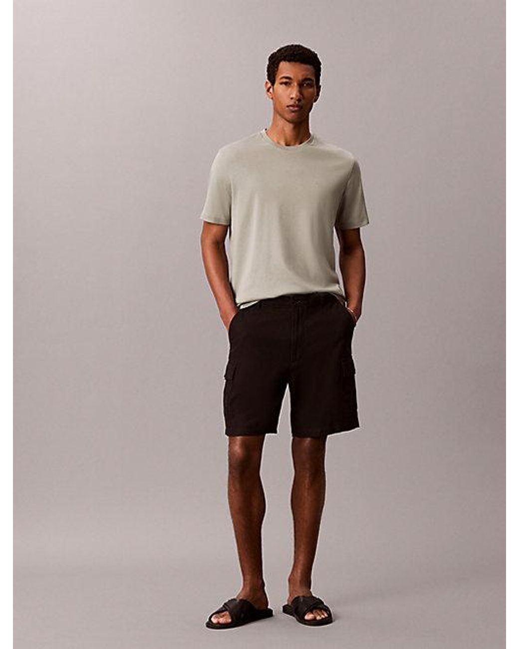 Calvin Klein Gray Supima Cotton T-Shirt for men