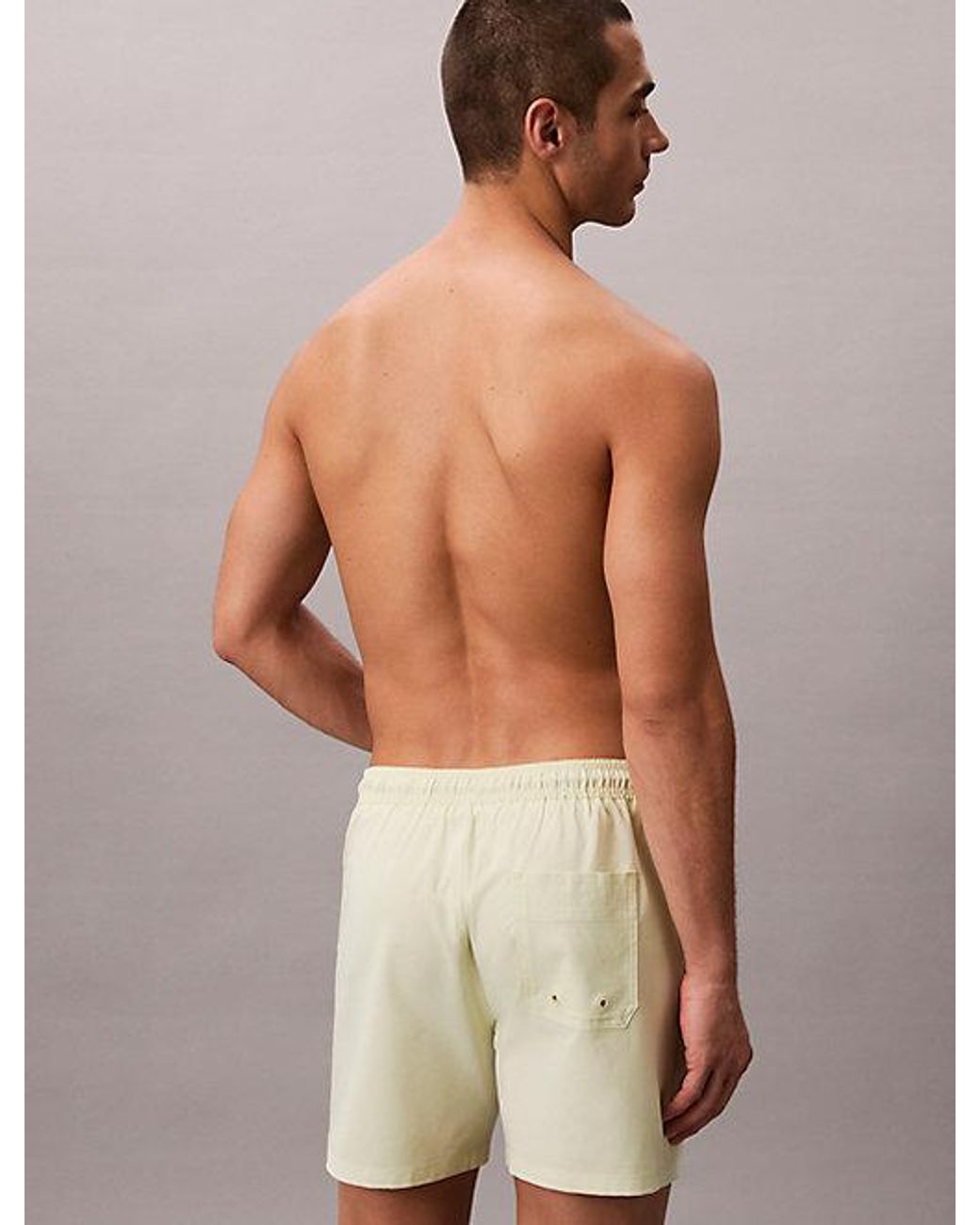 Calvin Klein Yellow Core Solid Swim Shorts for men
