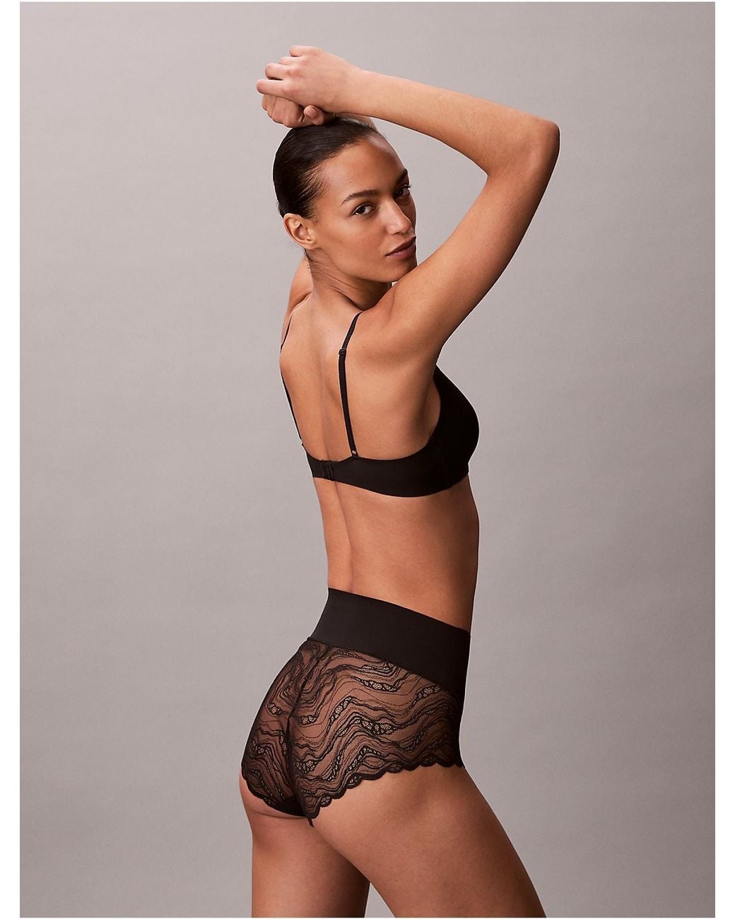 Calvin Klein Black Briefs Eternal Stretch Lace Shapewear