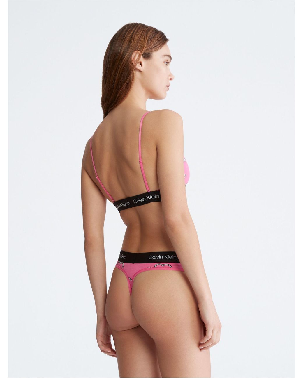 Calvin klein top pink thong
