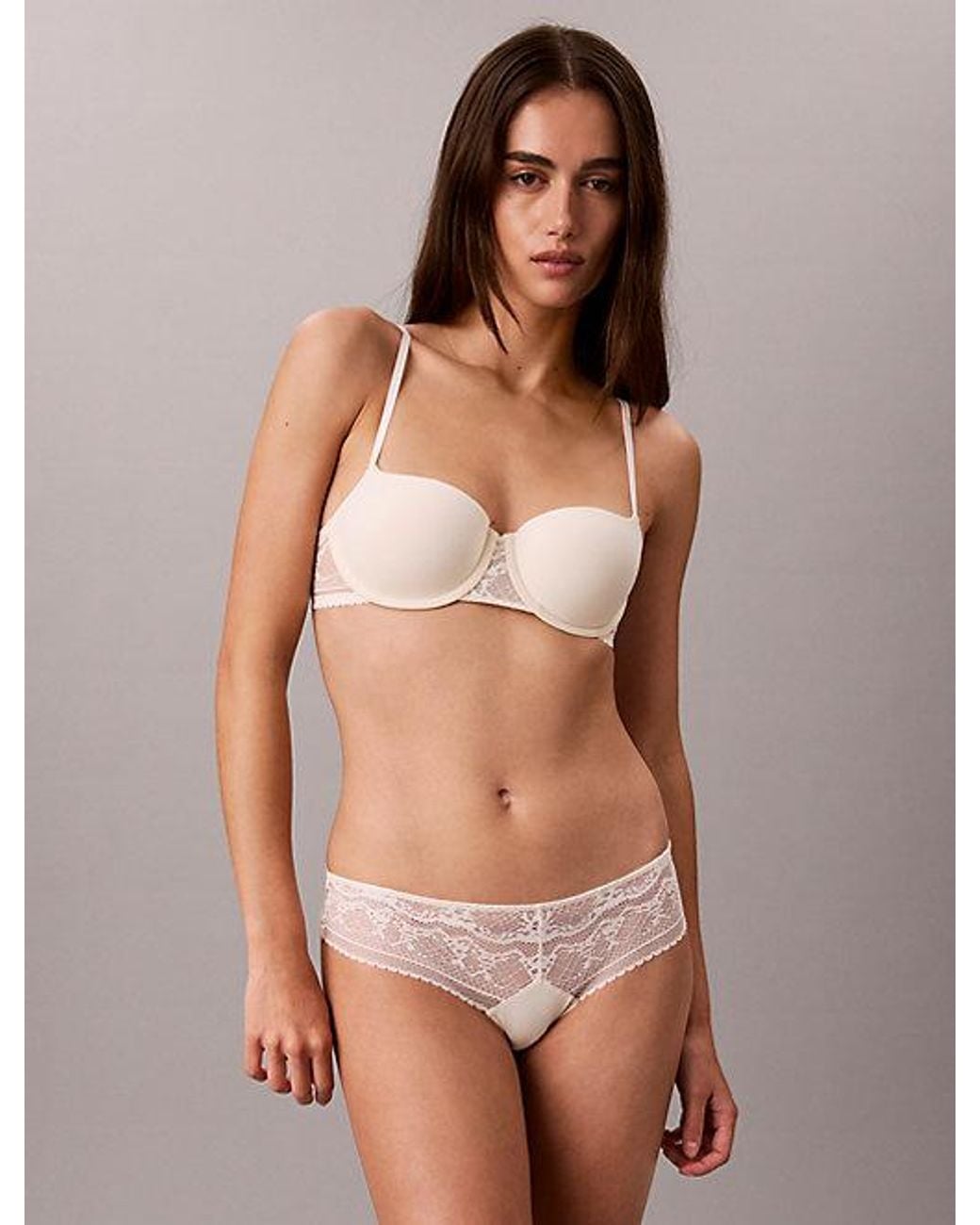 Calvin Klein Brown Thong Eternal Stretch Lace