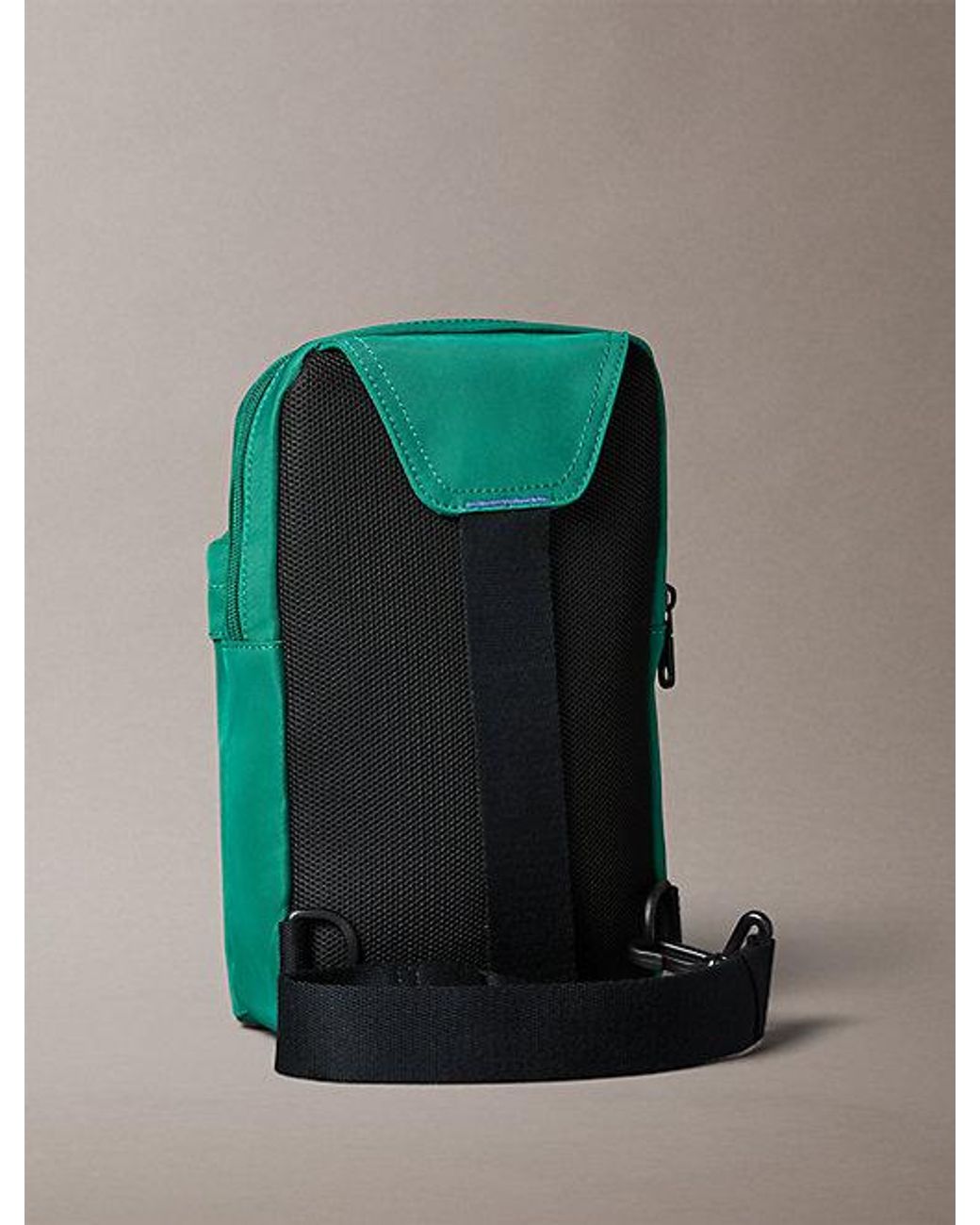 Calvin Klein Green Nylon Signature Logo Sling Bag for men