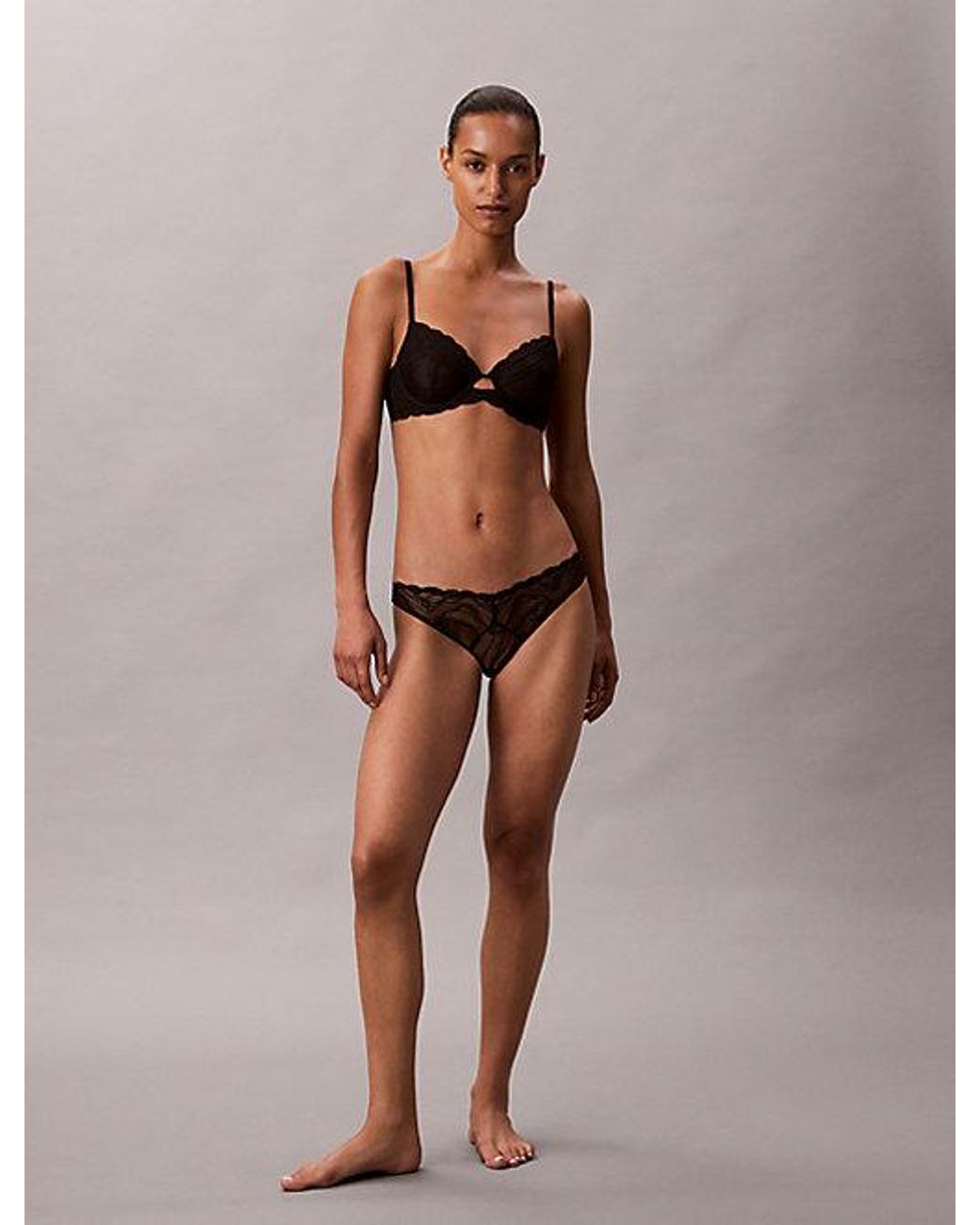Calvin Klein Black Bikini Briefs Eternal Stretch Lace