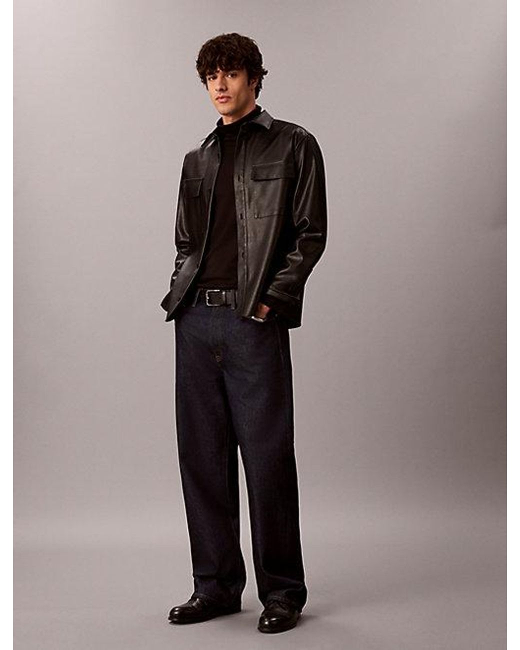 Calvin Klein Black Long Sleeve Roll Neck T-Shirt for men