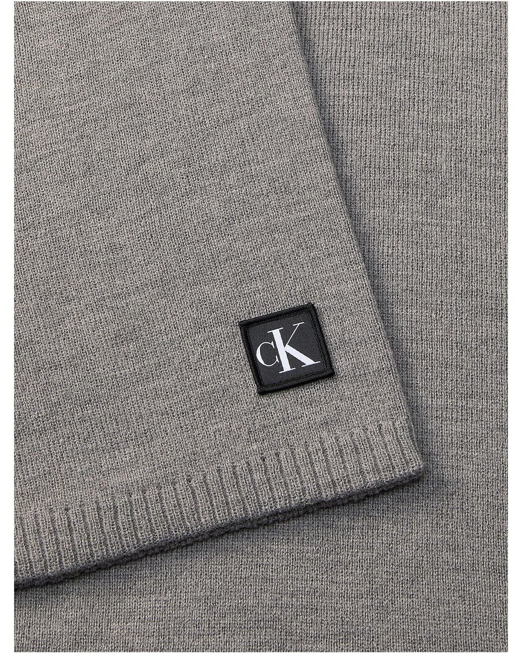 Calvin Klein Gray Double Layer Scarf for men