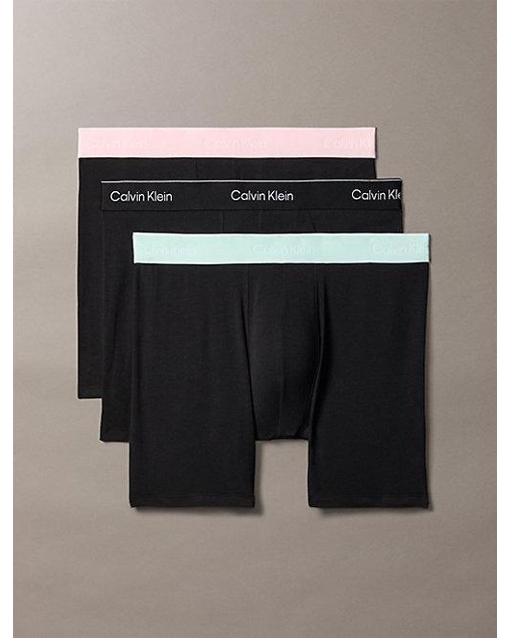 Calvin Klein 3-Pack Boxer Briefs in het Black voor heren