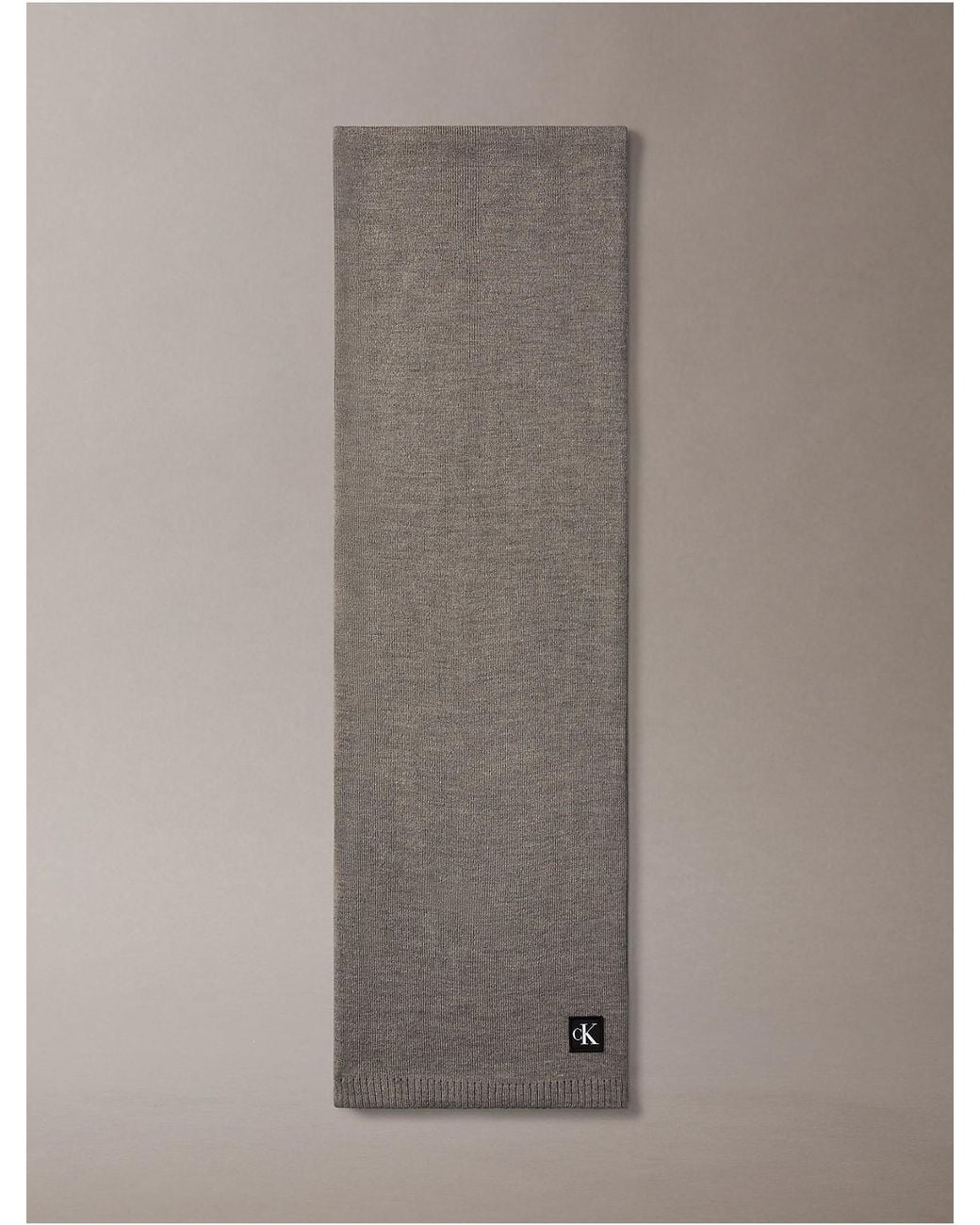 Calvin Klein Gray Double Layer Scarf for men