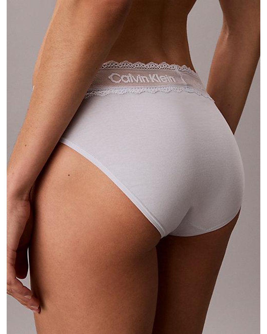Calvin Klein Brown Bikini Briefs Cotton Lace