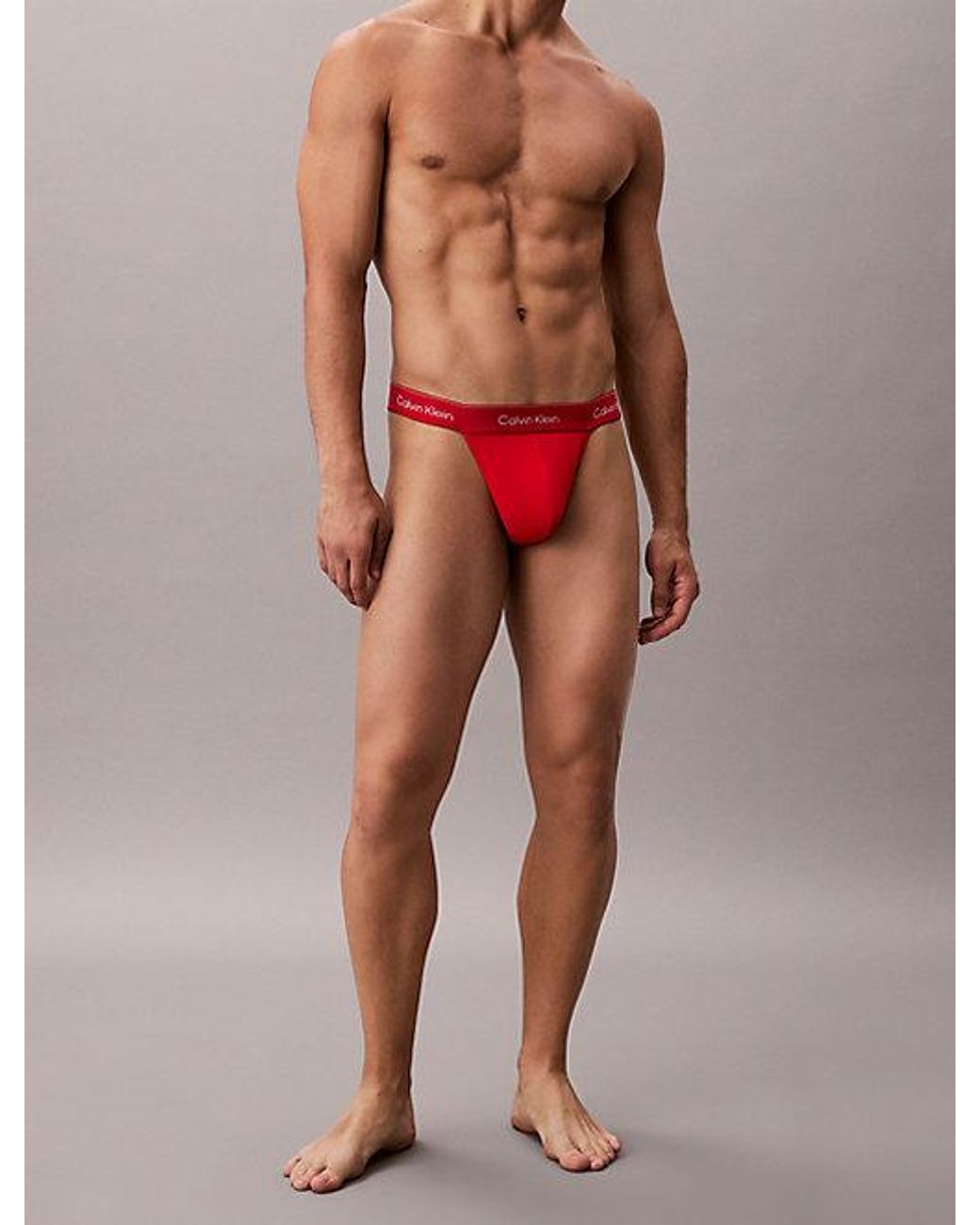 Calvin Klein 3-Pack Strings in het Gray voor heren