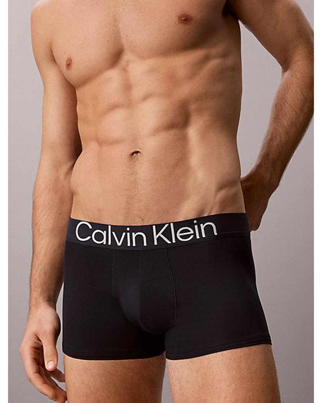 Calvin Klein Gray 3 Pack Trunks Ultra Soft Cotton Lyocell for men