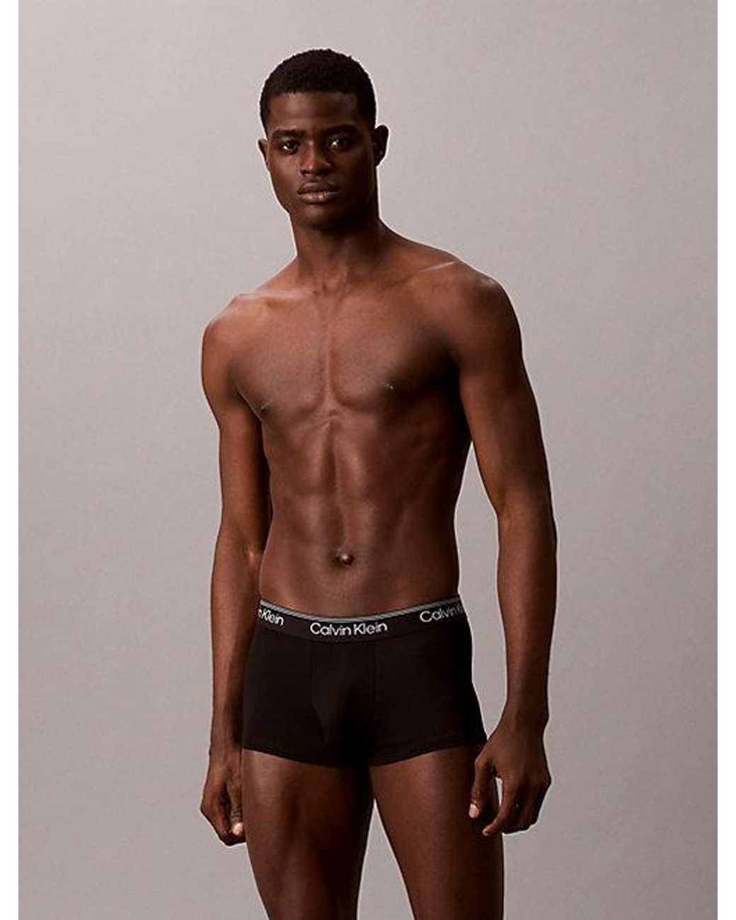 Calvin Klein Black 7 Pack Low Rise Trunks Micro Stretch for men