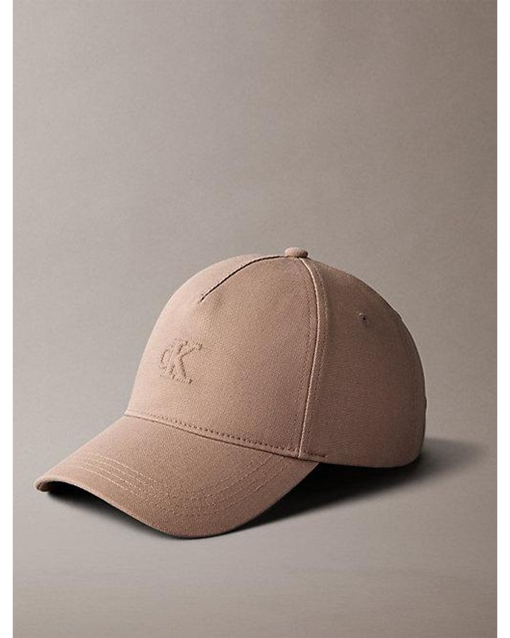 Calvin Klein Natural Cotton Canvas Logo Cap for men