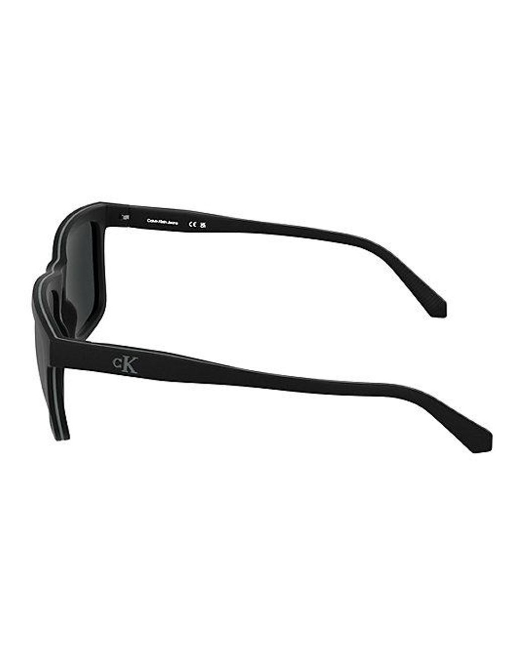 Calvin Klein Black Jeans Modified Rectangle Sunglasses for men