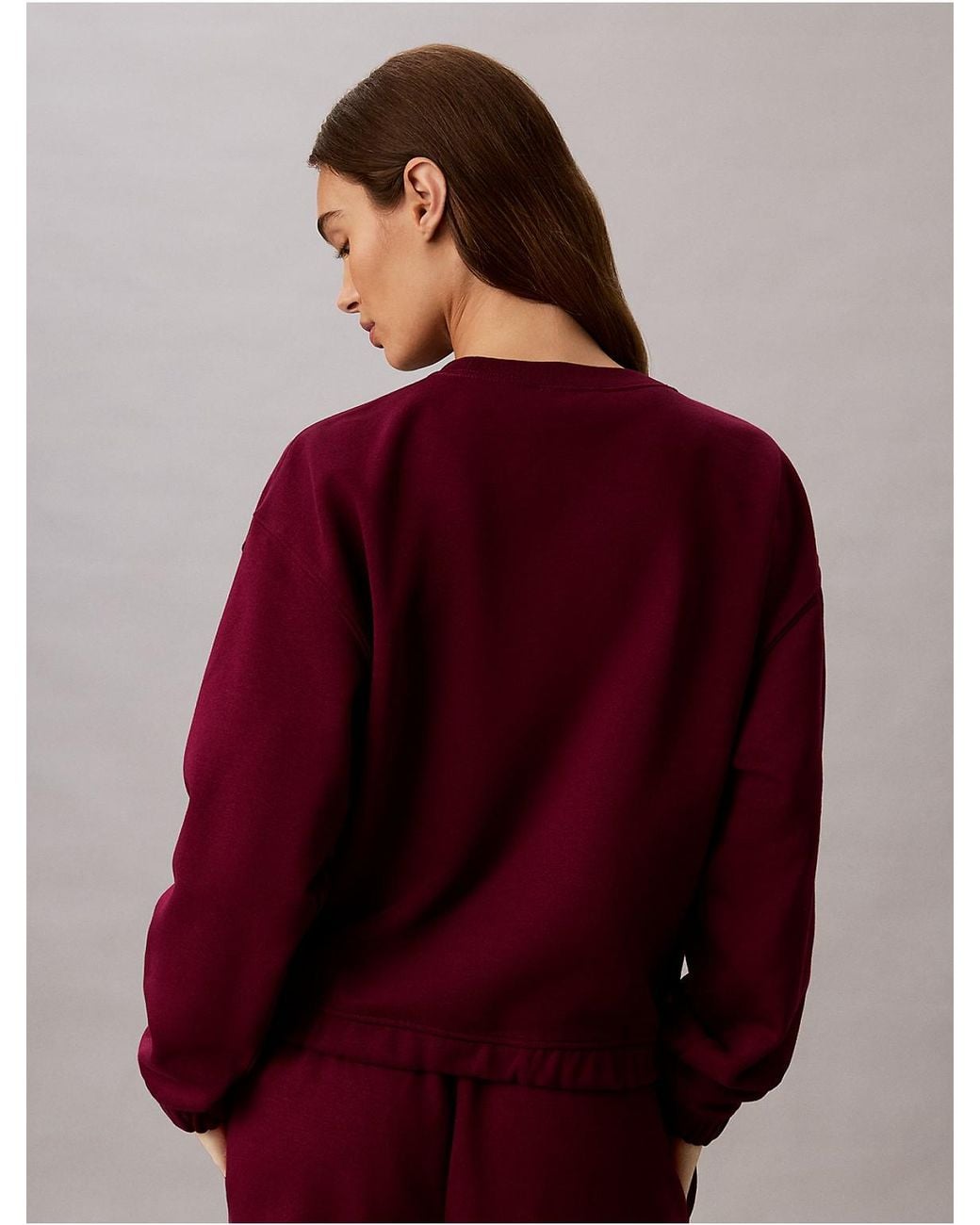 Calvin Klein Red Calvin Klein Sequin Script Logo Sweatshirt