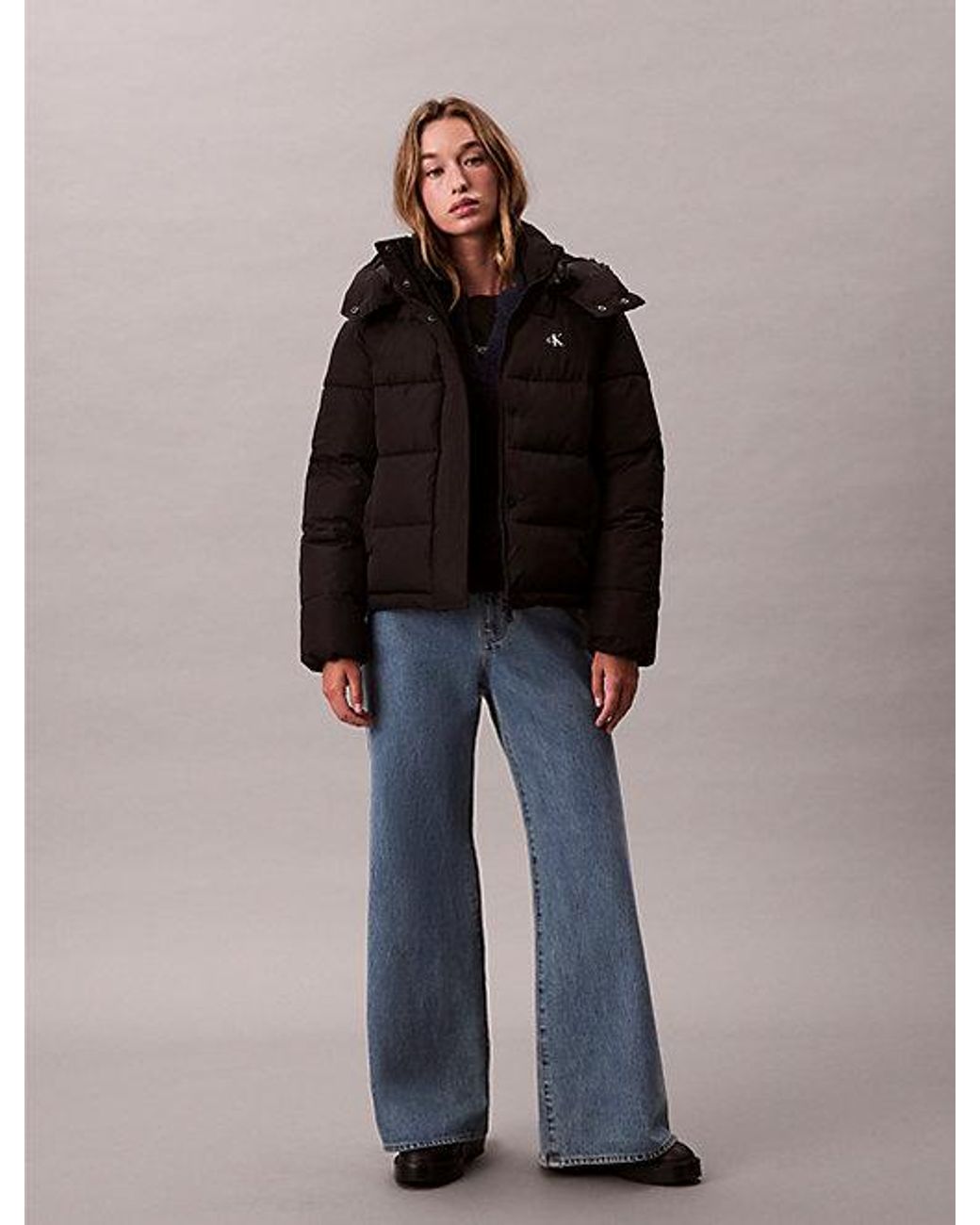 Calvin Klein Monogram Pufferjack in het Black