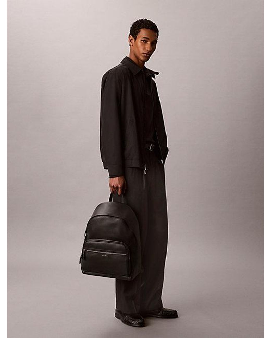 Calvin Klein Gray Travel Trolley Backpack for men