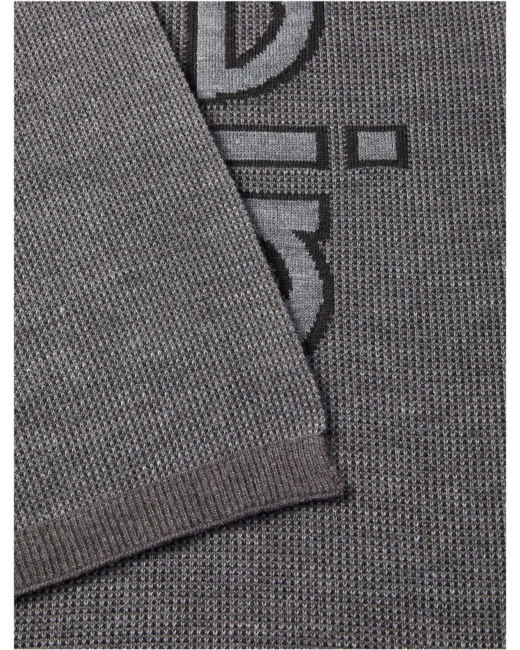 Calvin Klein Gray Statement Logo Birdseye Scarf for men