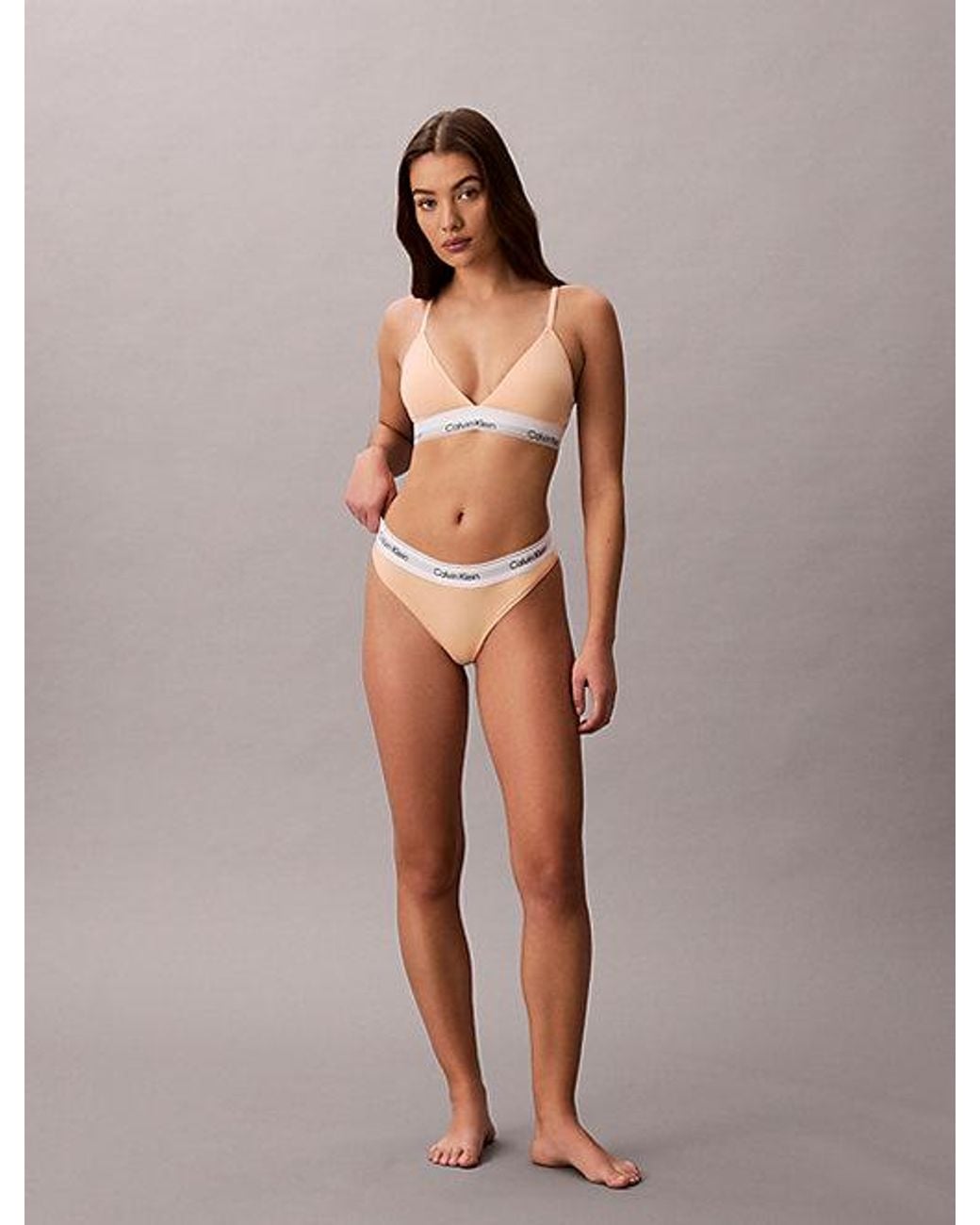 Calvin Klein Natural Thong Icon Cotton Modal