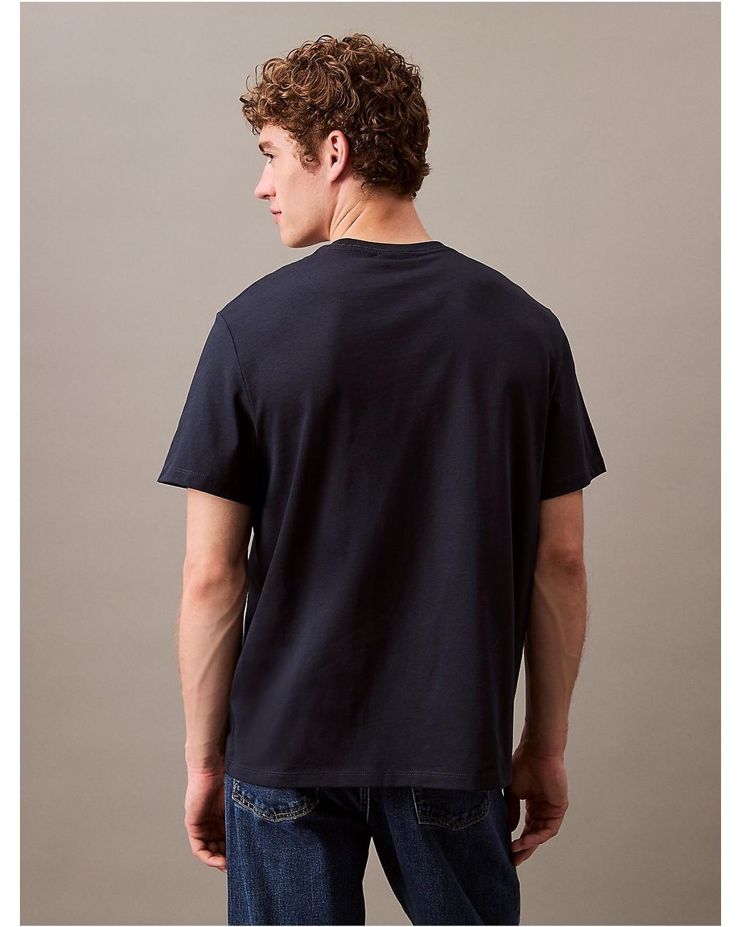 Calvin Klein Blue Calvin Klein Monologo Tee for men