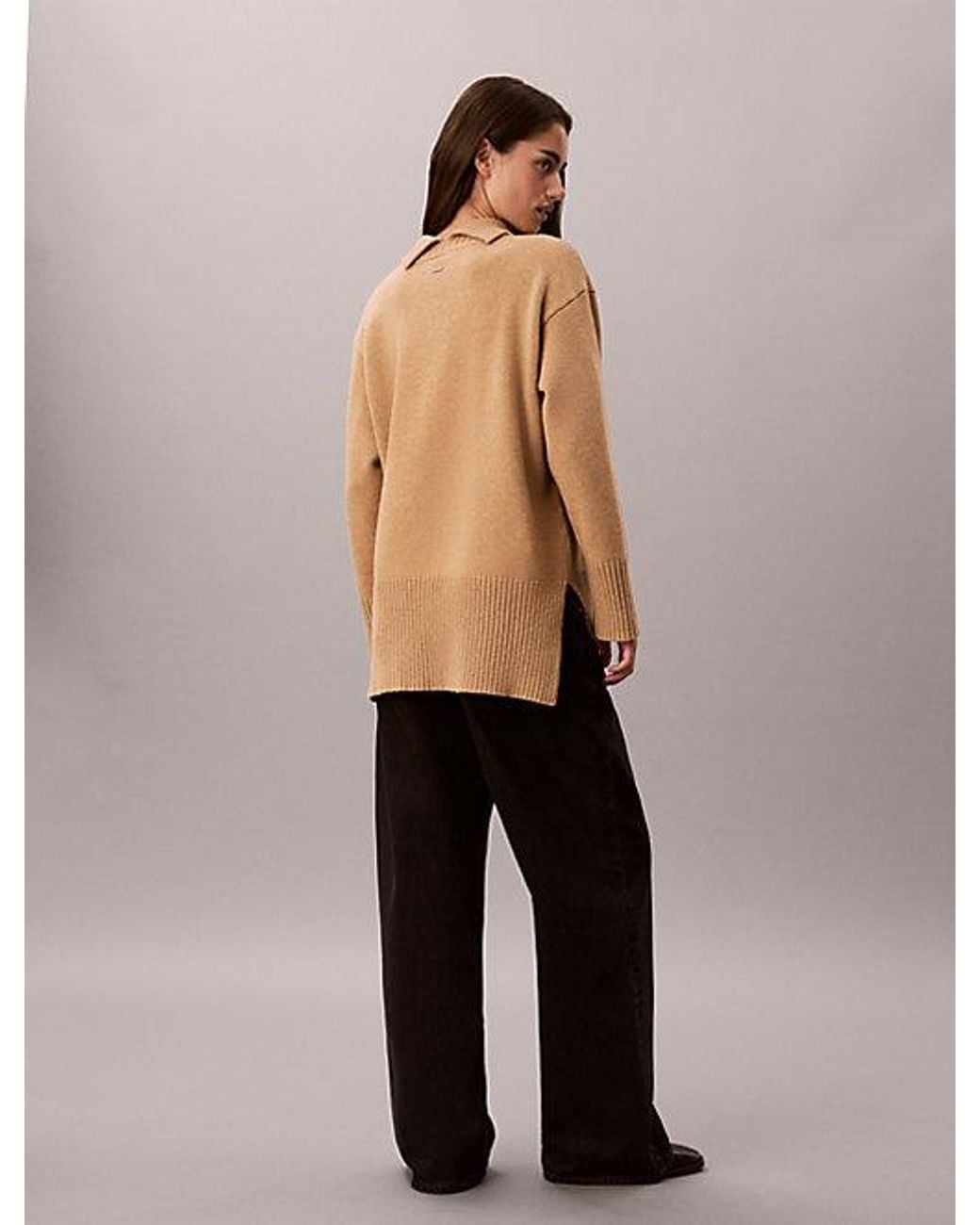 Calvin Klein Natural Wool Turtleneck Jumper